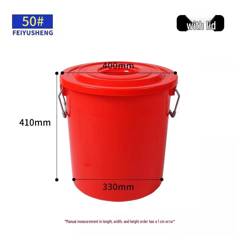 Large Capacity Thick Round Plastic Trash Can for Commercial Kitchens, Catering, Classrooms, Hotels, and Sanitation