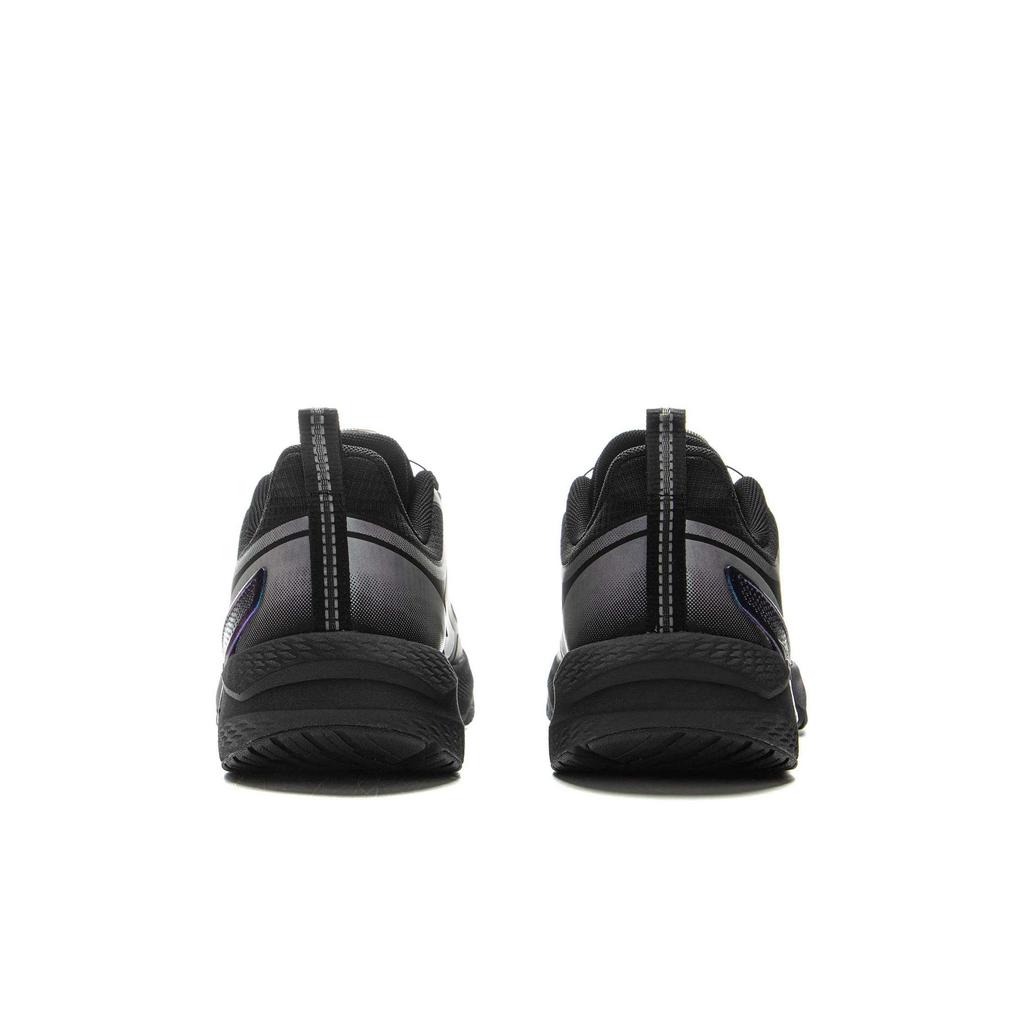 Li Ning Kids Running Shoes Comfortable Soft Skin-Friendly Breathable Low-Top Kids Sneakers Black YKFV006-1