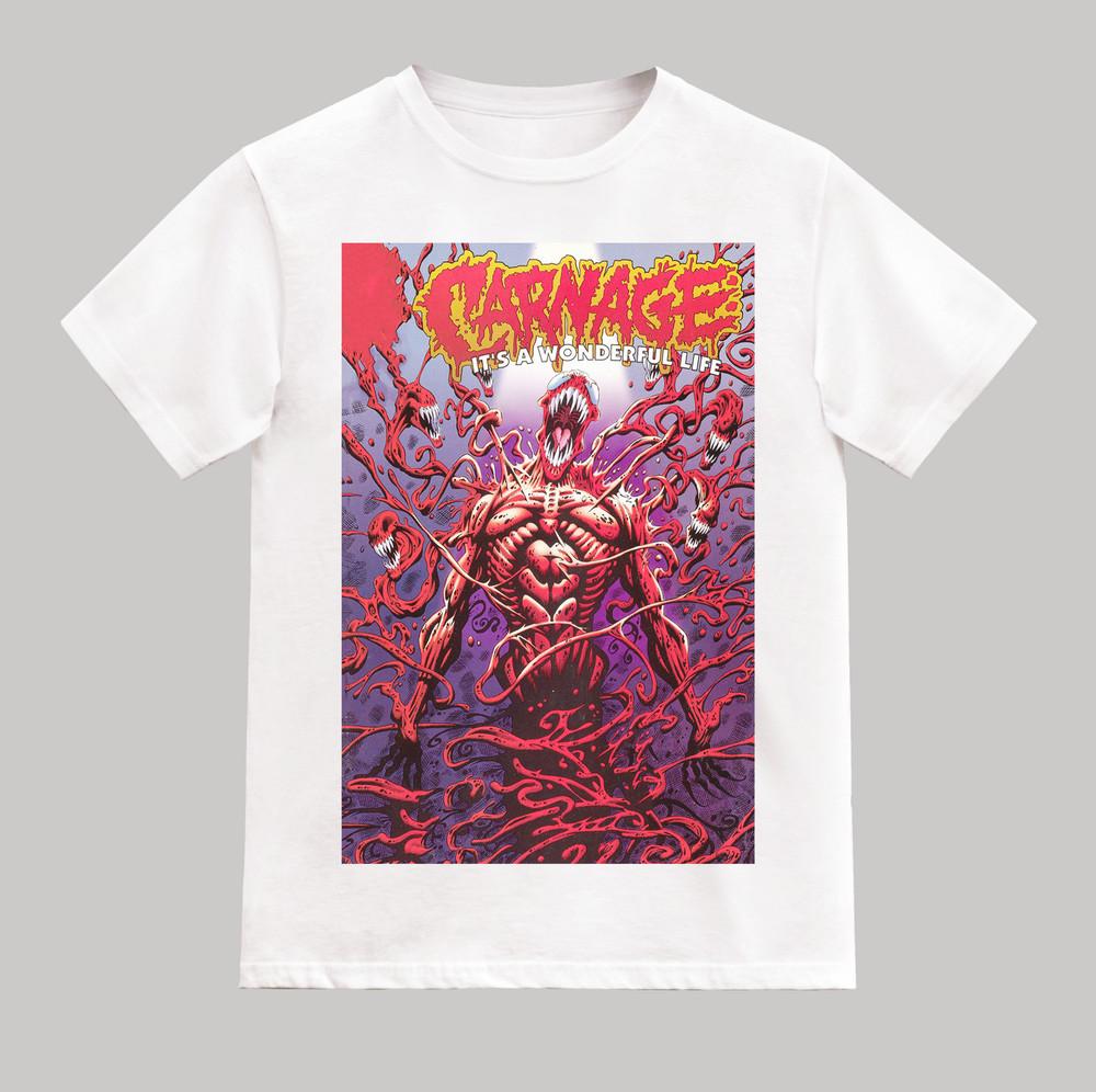 Веном Карнаж Супергеройский Фильм Комиксы Футболка Футболка Мужчины Женщины Дети Девочки Малыш Унисекс Футболка S