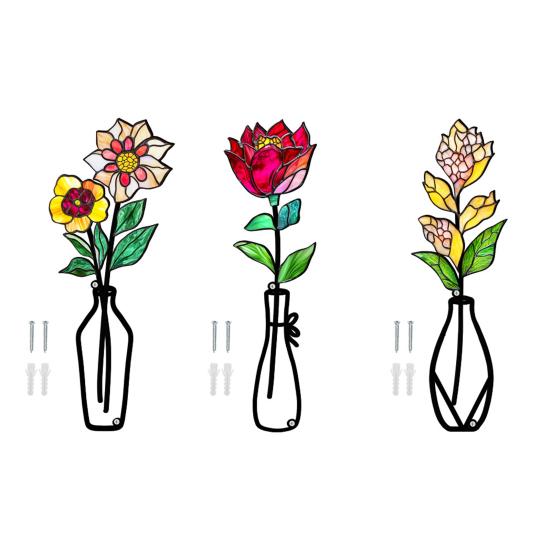 

3 шт./компл. металлическая ваза для цветов, настенная скульптура, 3D, полая железная проволока, ваза для растений, настенное украшение для дома, офиса, гостиной, ванной комнаты, кухни, настенный художественный знак C