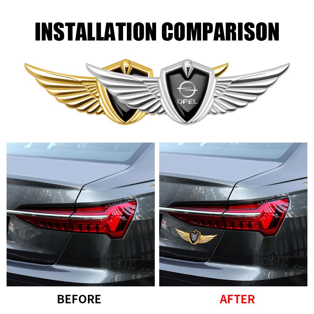 For Opel OPC Astra K Vectra Corsa Zafira Insignia Mokka 3D Metal Car Styling Body Trunk Wings Badge Sticker Decor Accessories
