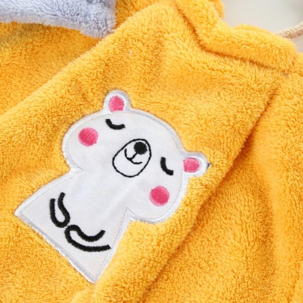 High Density Coral Velvet Cartoon Embroidery Hanging Towel Kitchen Cloth Handkerchief Absorbent Towel