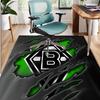 Borussia Mönchengladbach Muster Teppich, Innen-/Außenmatte, für Picknick, Spielzimmer, Schlafzimmer, Büro, Wohnzimmer, Heimdeko Teppich, Geburtstagsgeschenk