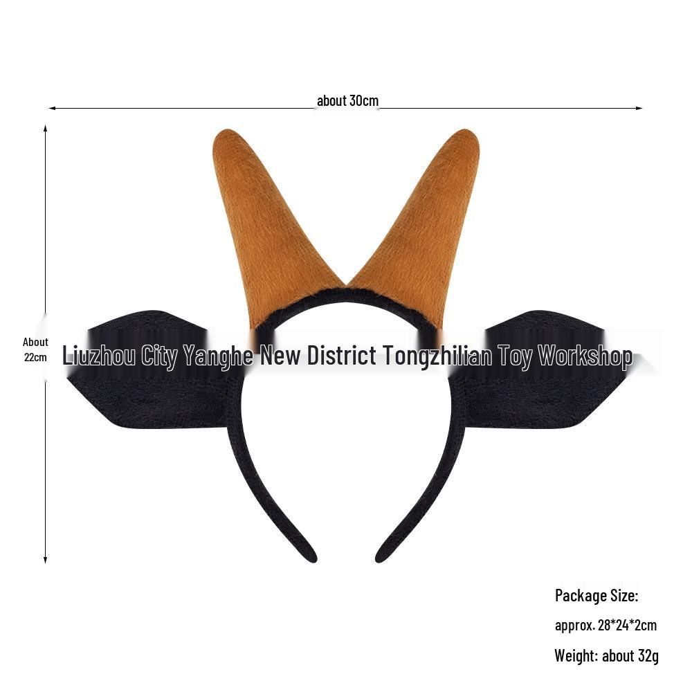 Goat Ears Animal Cartoon Headband for Halloween Party Costume