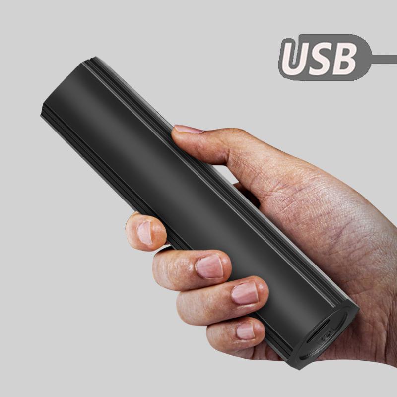 

Мини-фонарик для наружного светодиодного домашнего портативного освещения, перезаряжаемый через USB рабочий фонарь, мощный свет, маленький фонарик чёрный