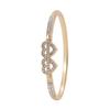 Love Heart Rhinestone Bangle: Korean Simple Fashion Versatile Personalized Jewelry for Women