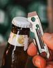 Keyunity KR03 Stainless Steel Pry Bar Multifunctional Tool with Bottle Screw Hex and Ruler Ideal for Outdoor and Emergency - Small, 7-in-1 Opener,