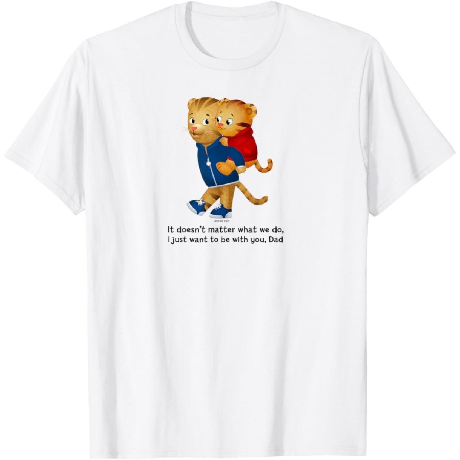 Daniel Tiger s and Dad Tiger (Light Shirt) T-Shirt XXXXXL белый