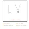 Luxury Simple Square Zircon Titanium Steel Silver Clavicle Necklace For Women