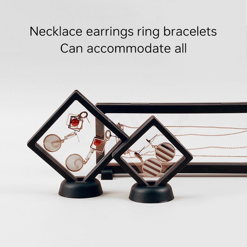 1Pcs Transparent Pe Film Travel Jewelry Storage Box Necklace Bracelet Ring Earrings Packaging Case Box Colorful Plastic Gift Box