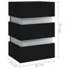 VidaXL LED Bedside Table Nightstand Bedside Cabinet Bedside Unit Bedroom Home Interior Black 45x35x67 326841