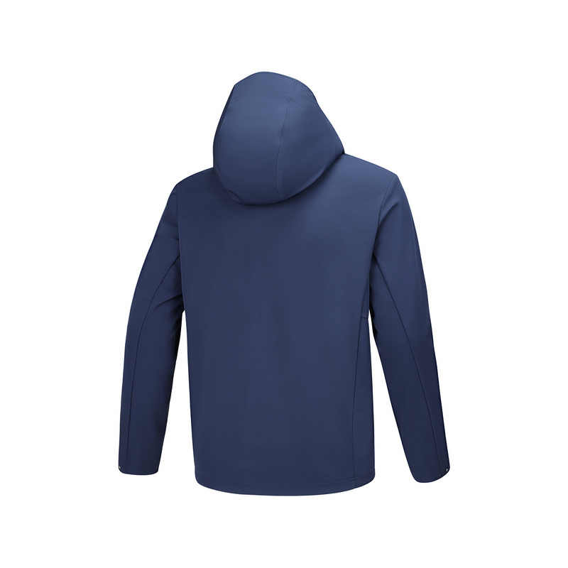 Skechers Comfort Sports Series Versatile Woven Hooded Zip-Up Long Sleeve Jacket Men Jackets Navy-Blue Black P125M017-048B