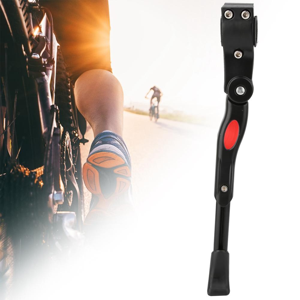 Aluminium Alloy Adjustable Bike Bicycle Side Kickstand Parking Stand Support Foot (black)
