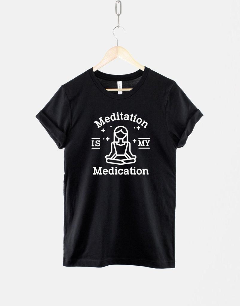 Meditation TShirt – Yoga Top, Zen Spiritual Quote, Mindfulness Apparel