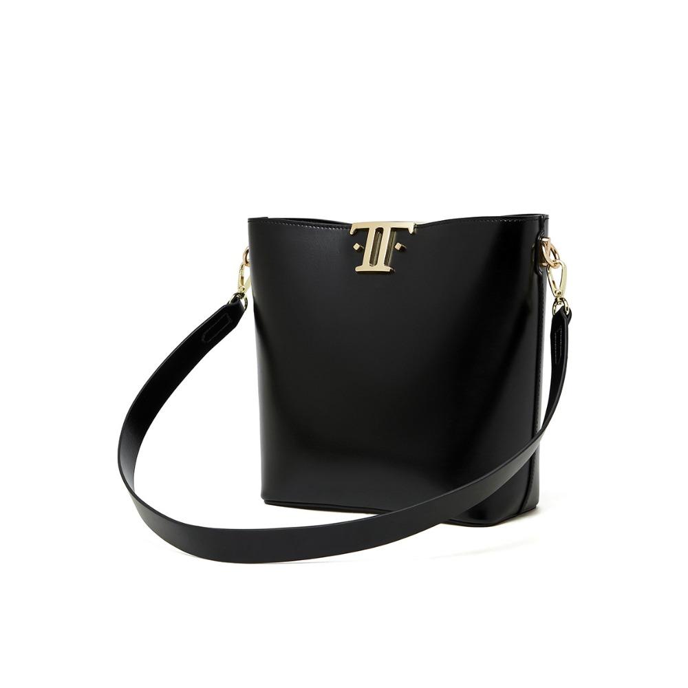 Commuter Versatile Bucket Bag Cowhide Underarm Women's Bag Large Capacity Shoulder Bag