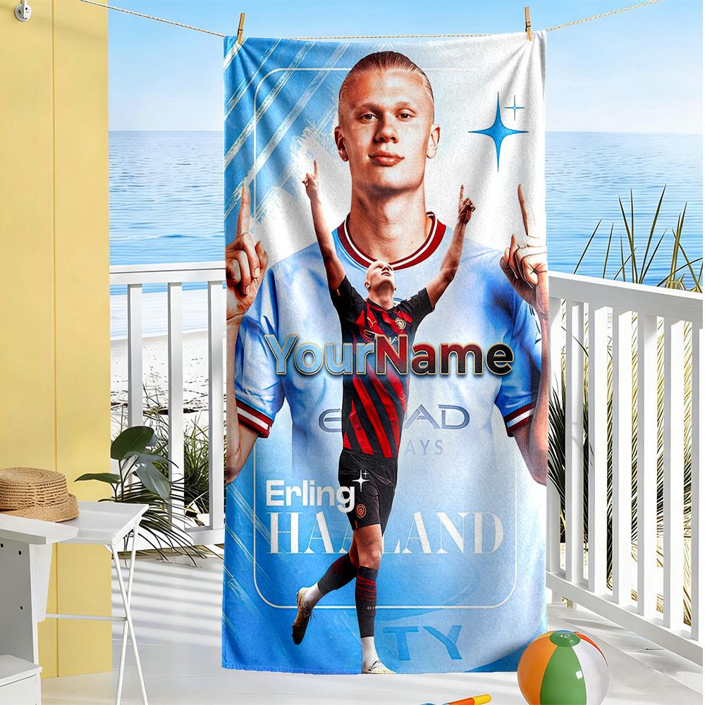 Epl Fan Artwork Customize Text Beach Towel Super Soft Microfiber Quickdry Fabric Perfect for Traveling Yoga Camping and Swimming