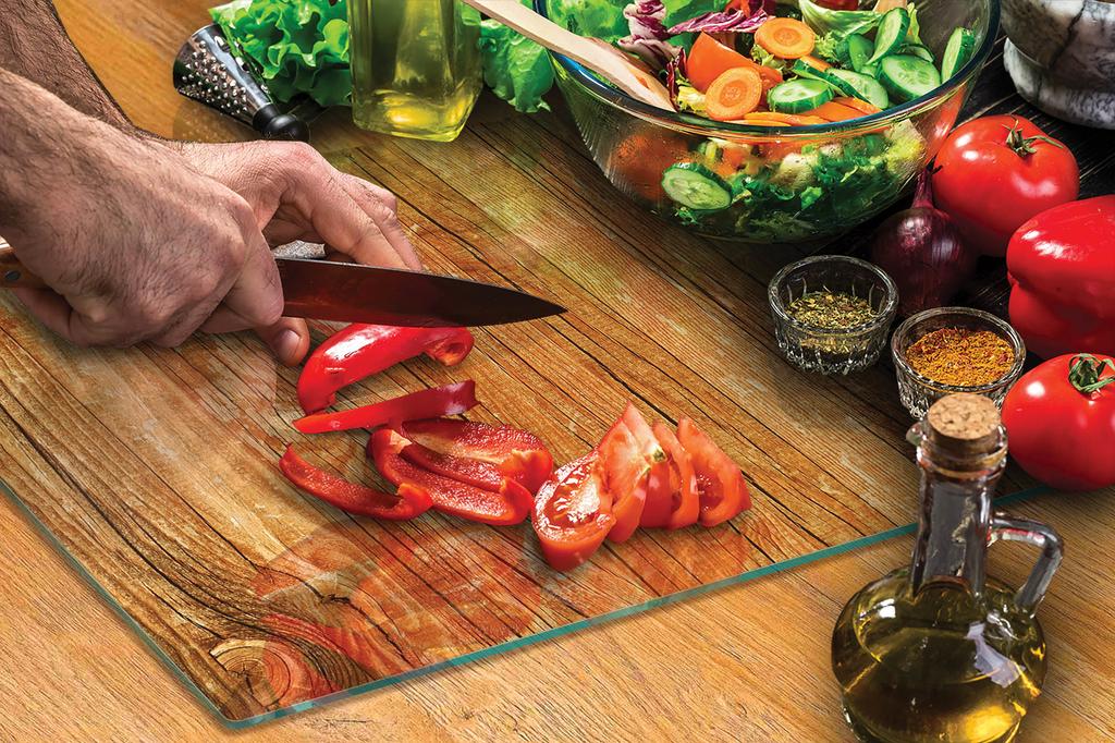 TAGLIERE IN VETRO 40x30 LEGNO