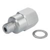 Aluminum Hydraulic Sensor Adapter for Automotive Cooling Water Temperature with Precise M12x15 Thread and 3/8 NPT Thread