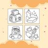 Cross-Border Cute & Relaxing Coloring Book
