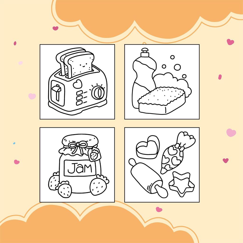 Cross-Border Cute & Relaxing Coloring Book