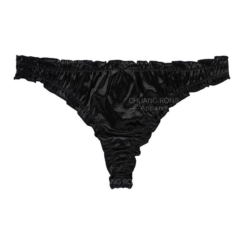 Europäischer & Amerikanischer Plus Size Satin Low-Rise Eis Seiden Tanga