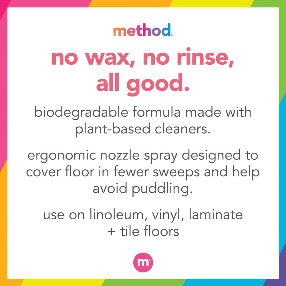Hard Floor Cleaner Plant-Based Biodegradable No Rinse Ergonomic Spray Lemongrass Indoor Use Linoleum Vinyl Tile Laminate