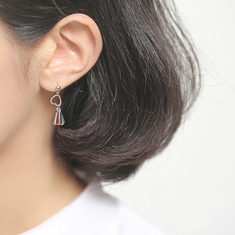 925 Sterling Silver Charm Bead Stud Earrings For Women Girls Gift Pendientes Brincos Prevent Allergy Female Jewelry Dropshipping