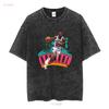 David Robinson caricature T shirt Black vintage Washed fashion Comfortable Soft Slightly Unisex graphic Top For Everyday Wear