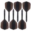 6Pcs Integrated Dart Flights and Shafts 4BA Soft Screw In-One Dart Flight Integrated Dart and Flights for Indoor Outdoor Playing