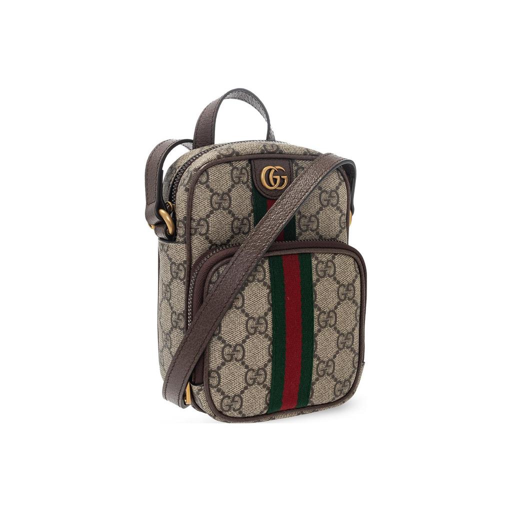 Gucci Ophidia Vintage Logo Pasek Płótno i Skóra Torba Kurierska na Aparat Mini Torby Unisex 671682-96IWT-8745