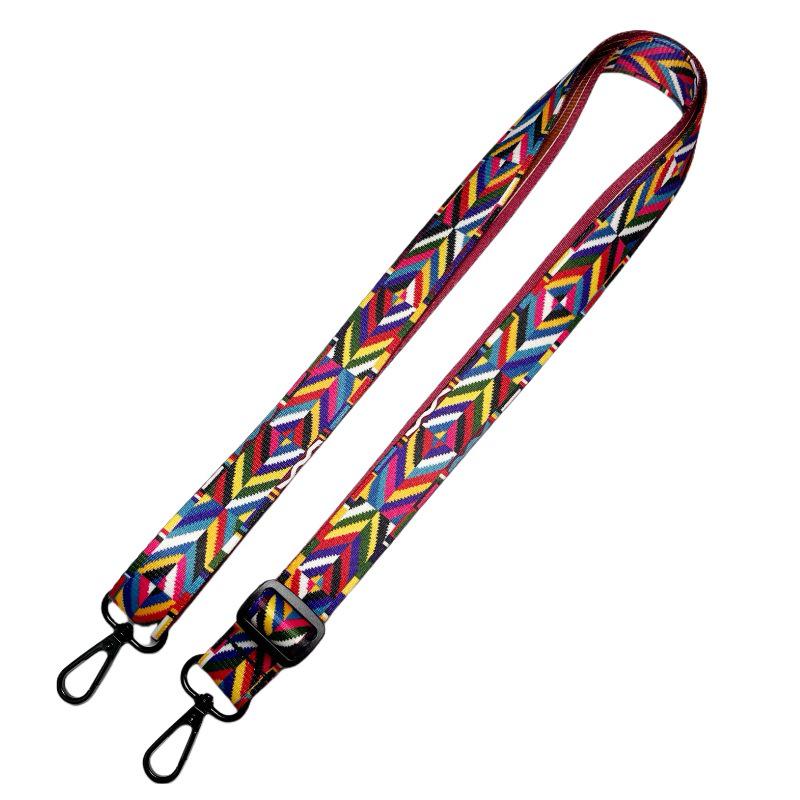 Custom Colored Woven Ribbon Keychain & Phone Lanyard with Versatile Bag Strap