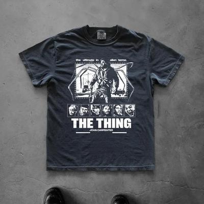 The Things Sci-Fi Horror Movie Vintage Retro Short Sleeve Black Shirt VK01960 Unisex T-Shirt
