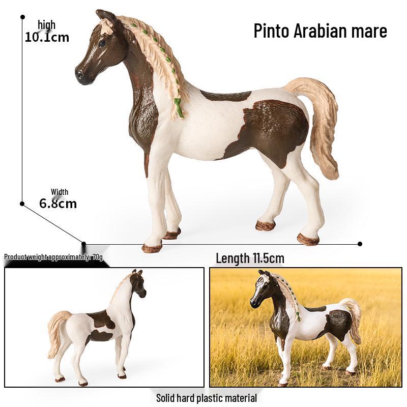 Cross-border Prairie Horse Desktop Ornament: Black & White North American Feral Horse Model