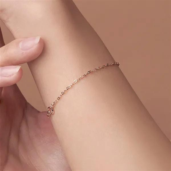 14K bracelet chain gold bracelet heart