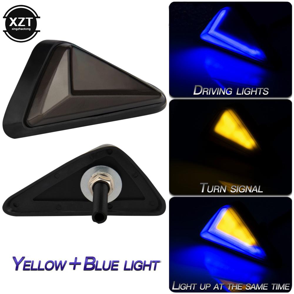 

1 Pair L-shape Motorcycle Flush Mount Triangle Turn Signal Light LED Indicator Lamp DRL Blinker Waterproof Led Flashing Lights синий