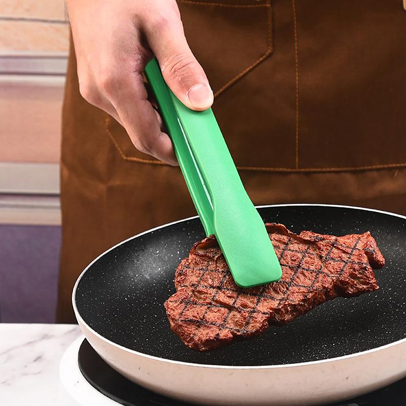 3Pcs/Set Non-Slip Food Tong Food Grade Plastic Bread Tongs Salad Serving Tongs Kitchen Cooking Clip Clamp Bbq Tools Accessories