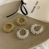 Korean Retro Metal Ball Ear Cuff Earrings for Women - Unique, Versatile, and Stylish Design