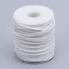 Hollow Pipe PVC Tubular Synthetic Rubber Cord, Wrapped Around White Plastic Spool, White, 4mm, Hole: 2mm, About 16.4 Yards(15m)/roll