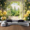 Imitation window art decorative tapestry, retro oil painting, home background wall hanging, bedroom and dormitory wall cloth