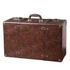 Wooden Trunk Faux Leather Handle Carrying Case Portable Storage Container For Jewelry Cosmetics And Collectibles