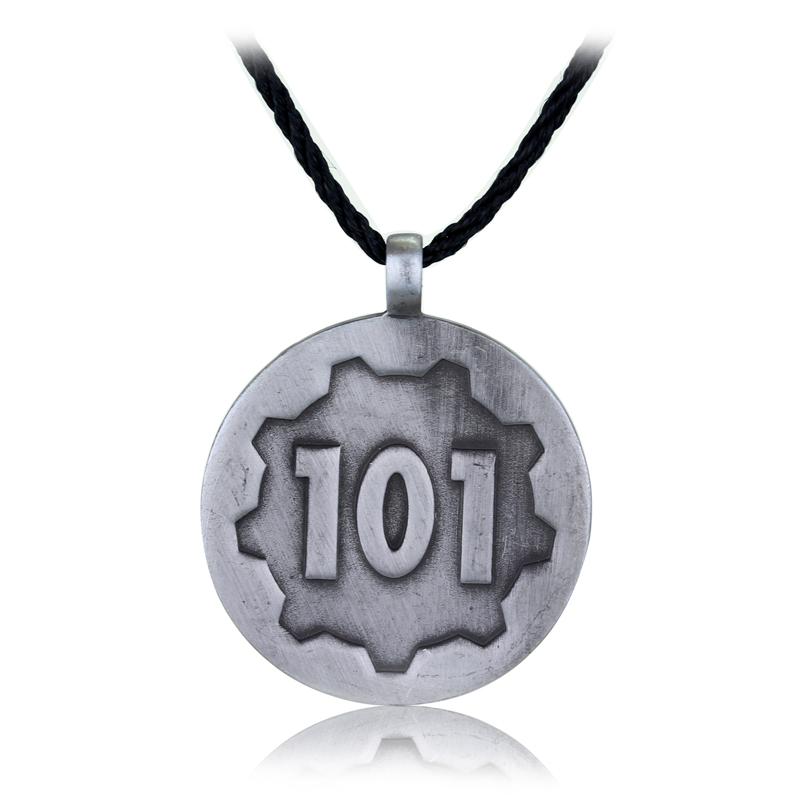 Fallout Confrérie de l'Acier Pendentif Rond Chaîne Cordon Collier Bijoux Unisexe