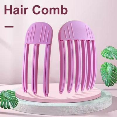 Yousheng 2 Stück Flauschiger Haarkamm Natürlicher Volumenkamm Volumen-Clip Tragbar Reise Heißluftföhn Stirnpony Stylingkamm Damen Mädchen Accessoires