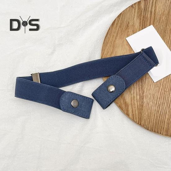 Lazy Belt Comfortable Elastic Design Faux Leather Waistband Adjustable Fit Invisible Jeans Belt Daily Wear