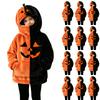 Unisex bluza z kapturem na Halloween dla dzieci z vintage wzorem dyni
