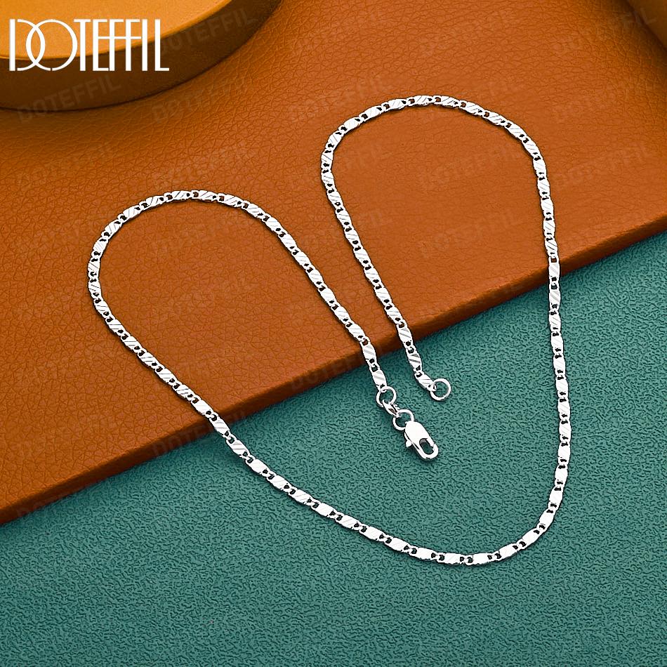 925 Sterling Silver 16-30 Inch Wedding Jewelry Fashion Gift Necklace