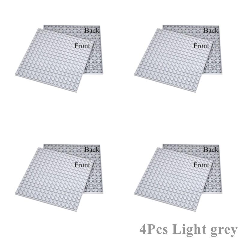 Non-Toxic 4Pcs 16X16 Dots Double-Sided Baseplate Building Blocks Base Plate Moc City Parts Educational Christmas Gift Toy For Children