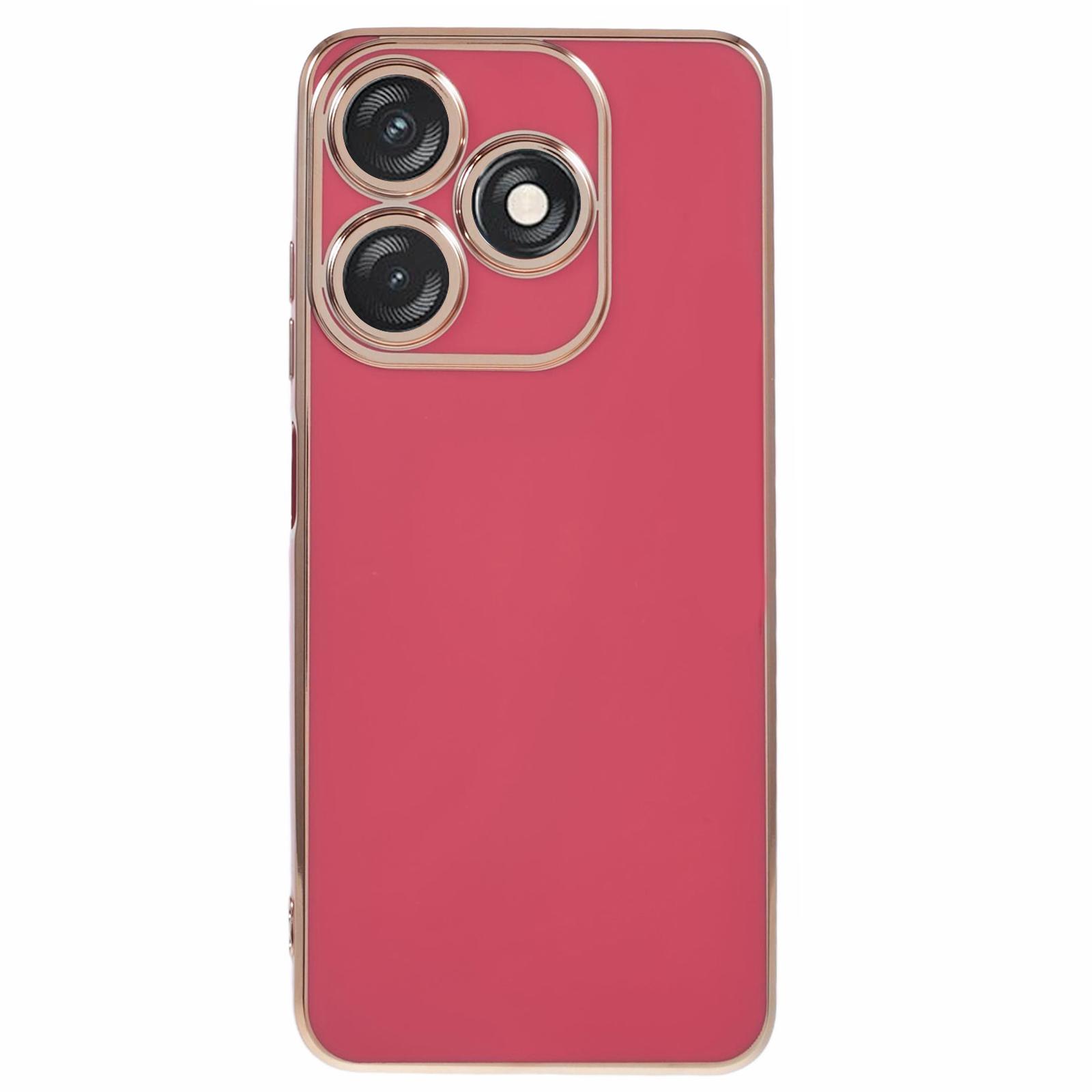 

Для TECNO Spark 10C 4G/Spark 10 4G Чехол 6D Гальванизированный ТПУ Чехол для телефона Защита с мелкими отверстиями Red