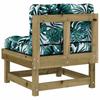 Mid Section Sofa with Cushions Pressure Treated Pine Wood