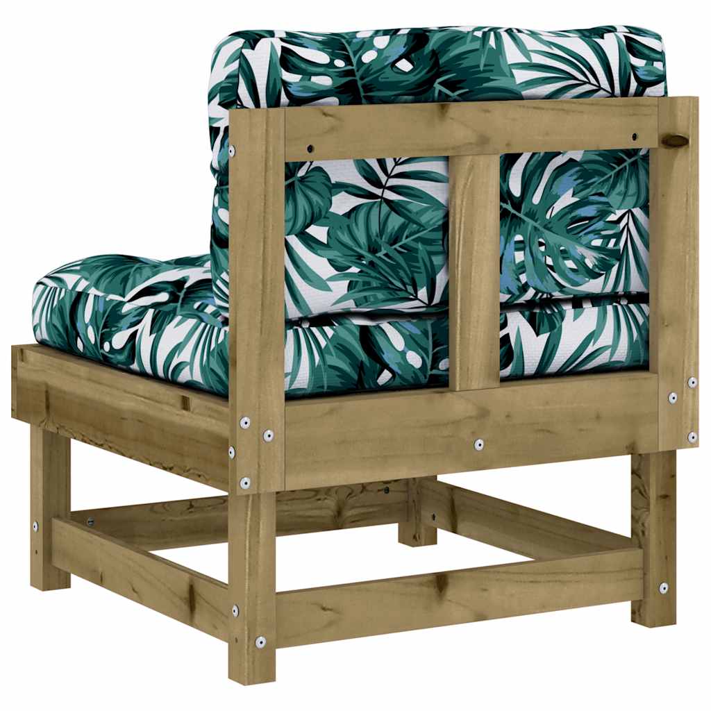 Mid Section Sofa with Cushions Pressure Treated Pine Wood