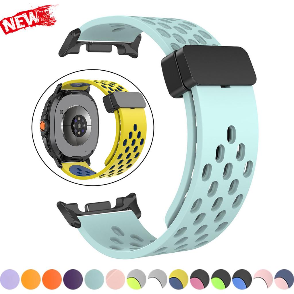 Magnetický řemínek pro Samsung Galaxy Watch 8 Classic 46mm Silikonový Sportovní Prodyšný Correa Náramek Galaxy Watch 8 44mm 40mm Řemínek